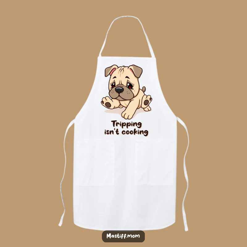 Funny Kawaii Mastiff Apron: Cook with Clumsy Canine Charm