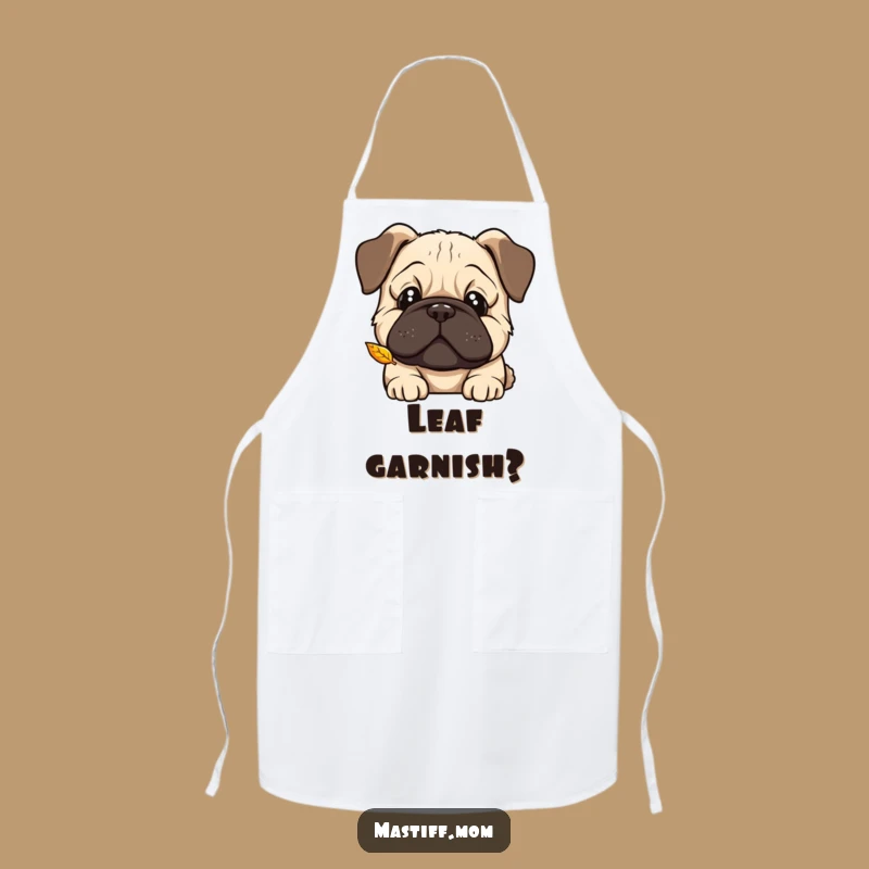 Funny Kawaii Mastiff Leaf Apron - Curious Tilt Kitchen Gift