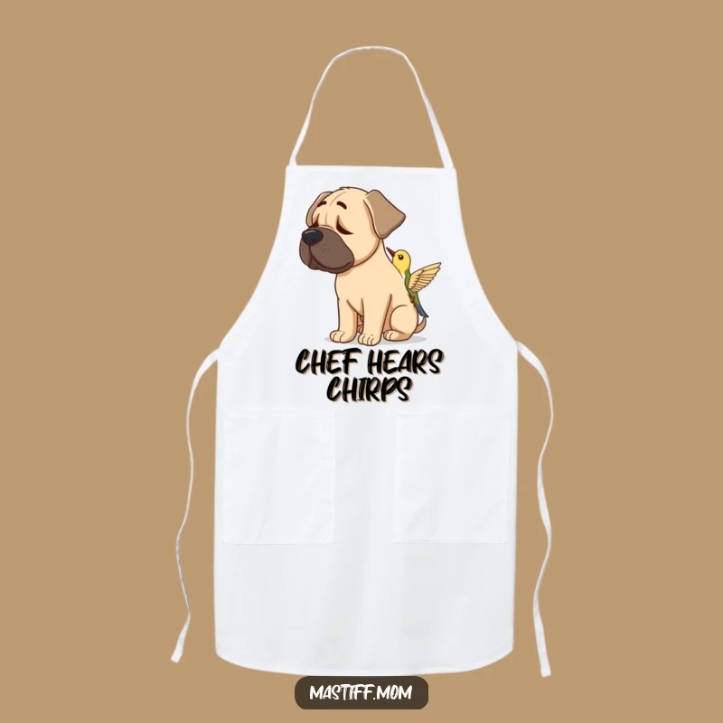 Funny Mastiff Bird Listener Apron - Cook with Hilarious Focus!