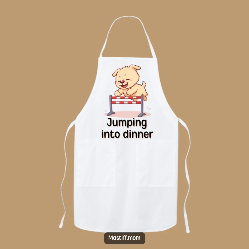Funny Kawaii Mastiff Apron - Clumsy Dog Chef Accessory for Joyful Cooking