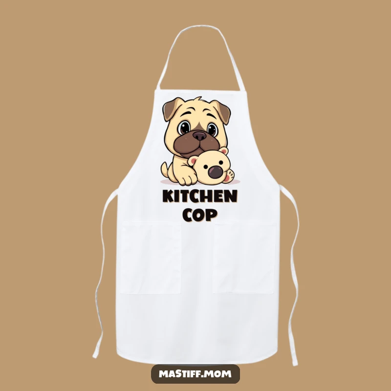 Funny Kawaii Mastiff Guard Apron: Cook with Devotion!