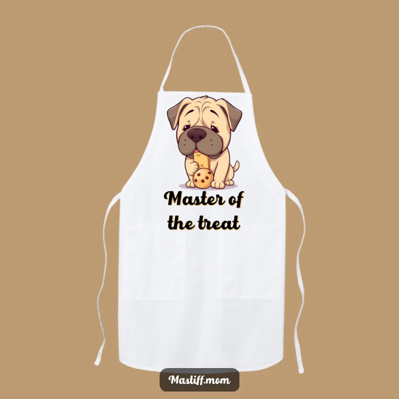 Funny Kawaii Mastiff Treat Balance Apron - Chef's Hilarious Kitchen Wear