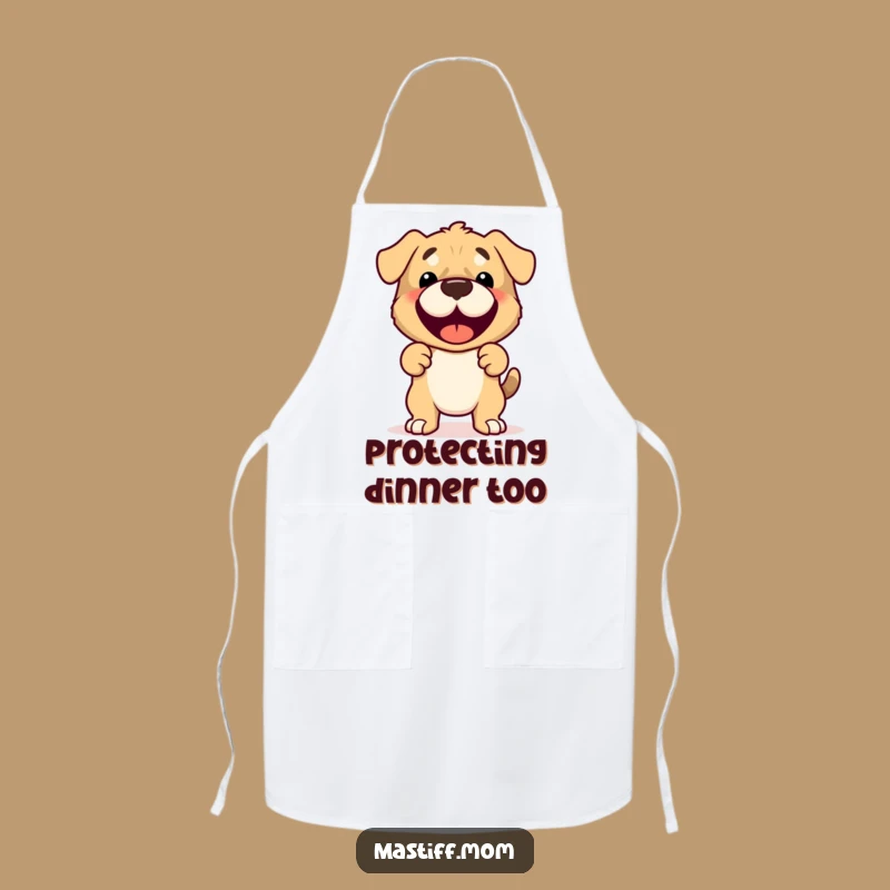 Funny Mastiff Apron: Joyful Protective Dog Kitchen Gift