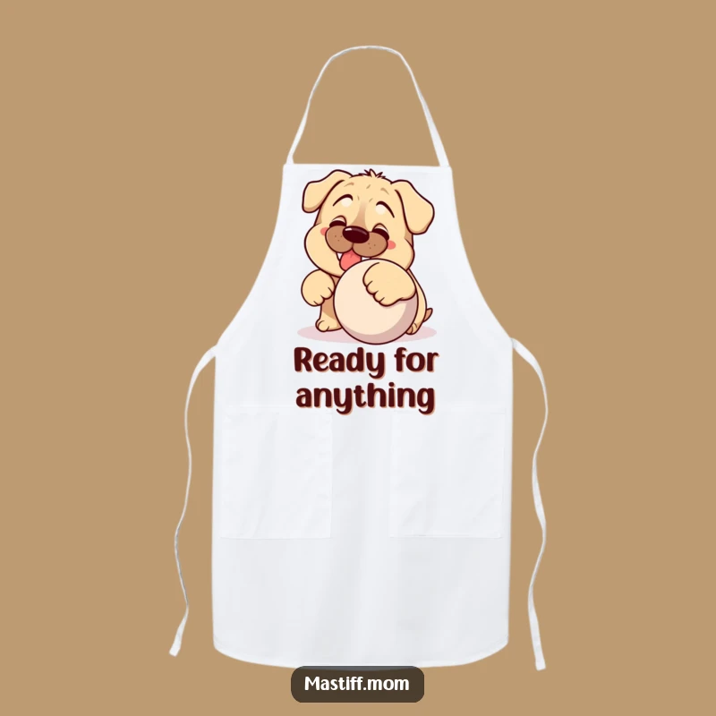 Funny Kawaii Mastiff Apron: Chef's Dog Design, Perfect Humorous Gift for Kitchen Fun