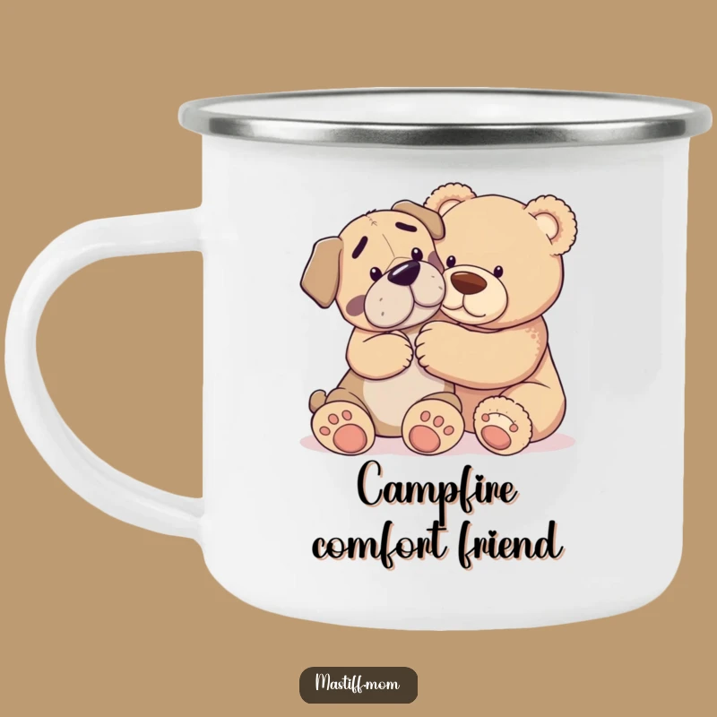 Durable Funny Mastiff Teddy Bear Camping Mug - Hilarious Gentle Giant Companion