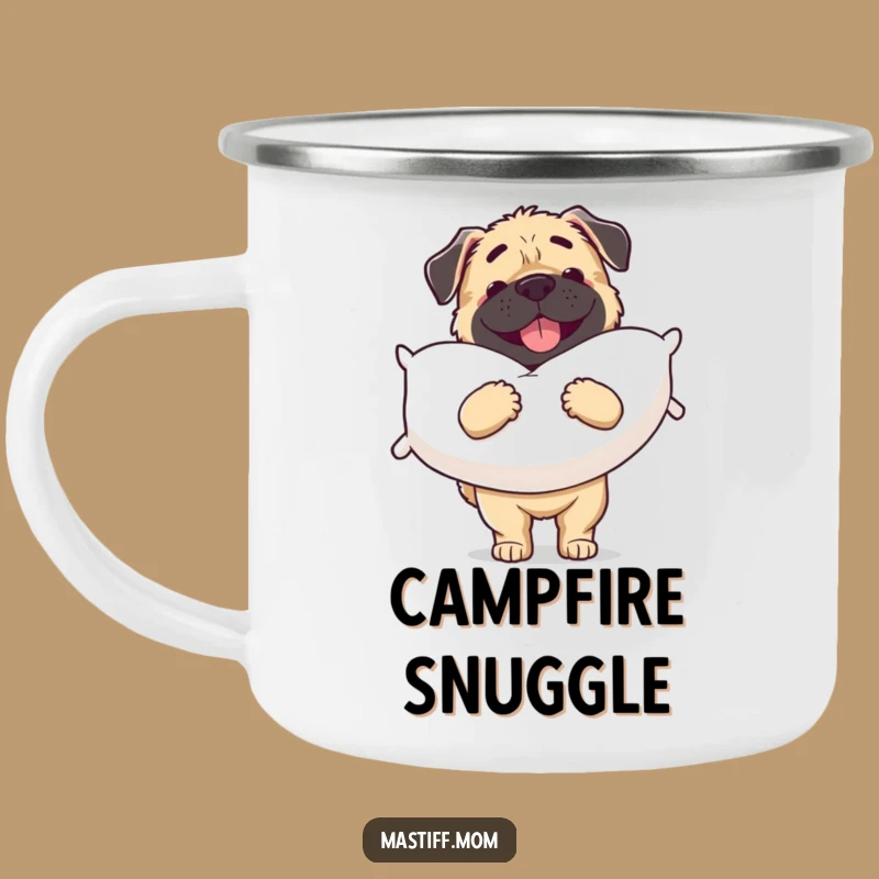 Funny Mastiff Campfire Mug: Pillow Pal Adventure Drinkware Gift