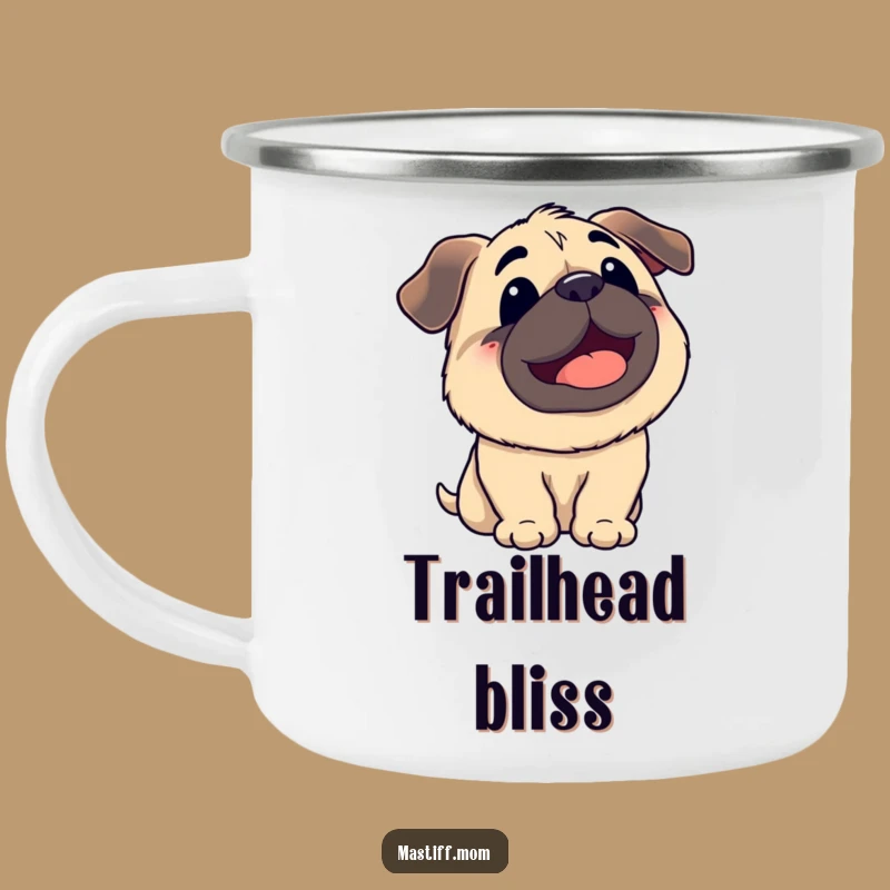 Funny Kawaii Mastiff Sky Panting Camping Mug: Adventure in Joy!