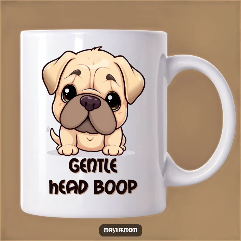 Funny Kawaii Mastiff Gentle Nudge Mug: A Sweet Gift for Dog Lovers