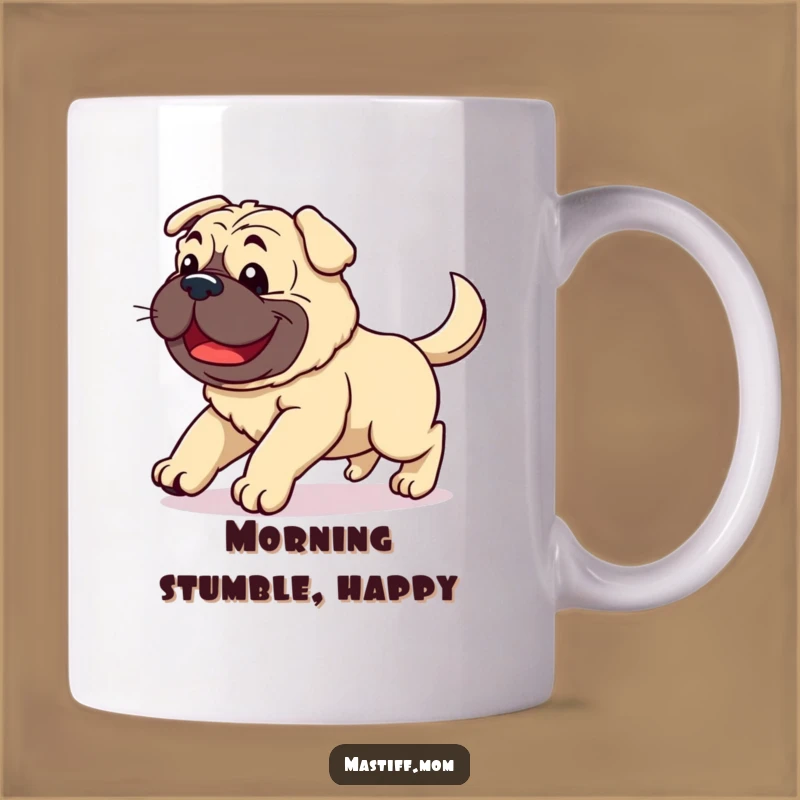 Funny Kawaii Mastiff Stumble Mug - Joyful Clumsy Dog Lover Gift