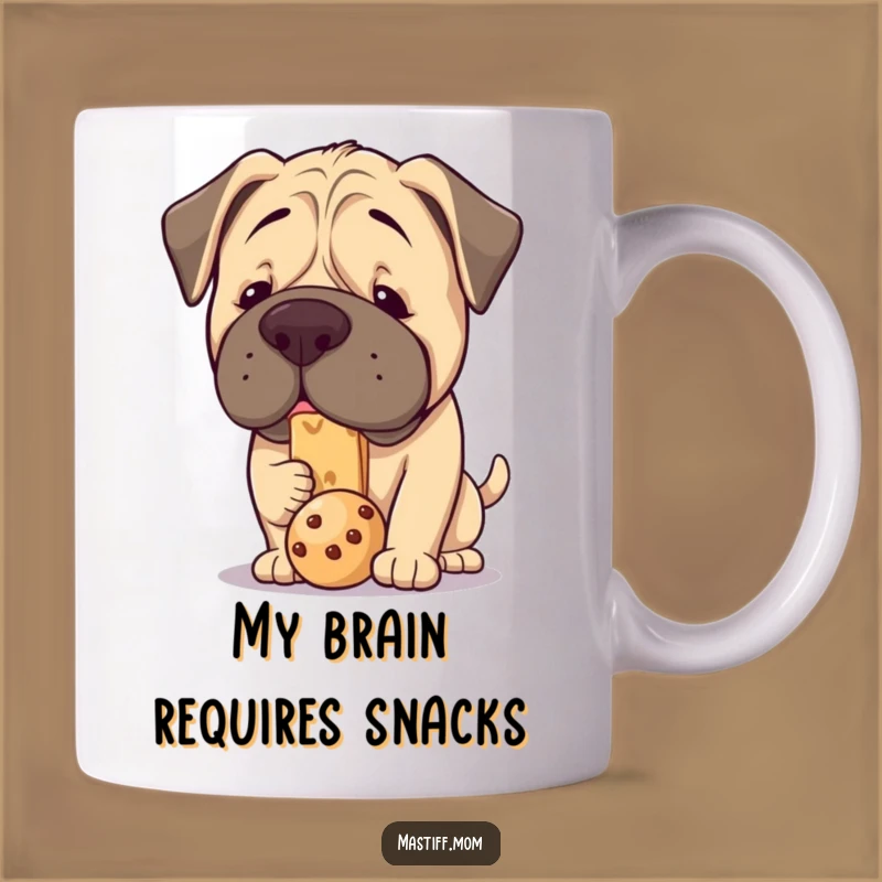 Funny Kawaii Mastiff Treat Balance Mug - Adorable Dog Lover Gift