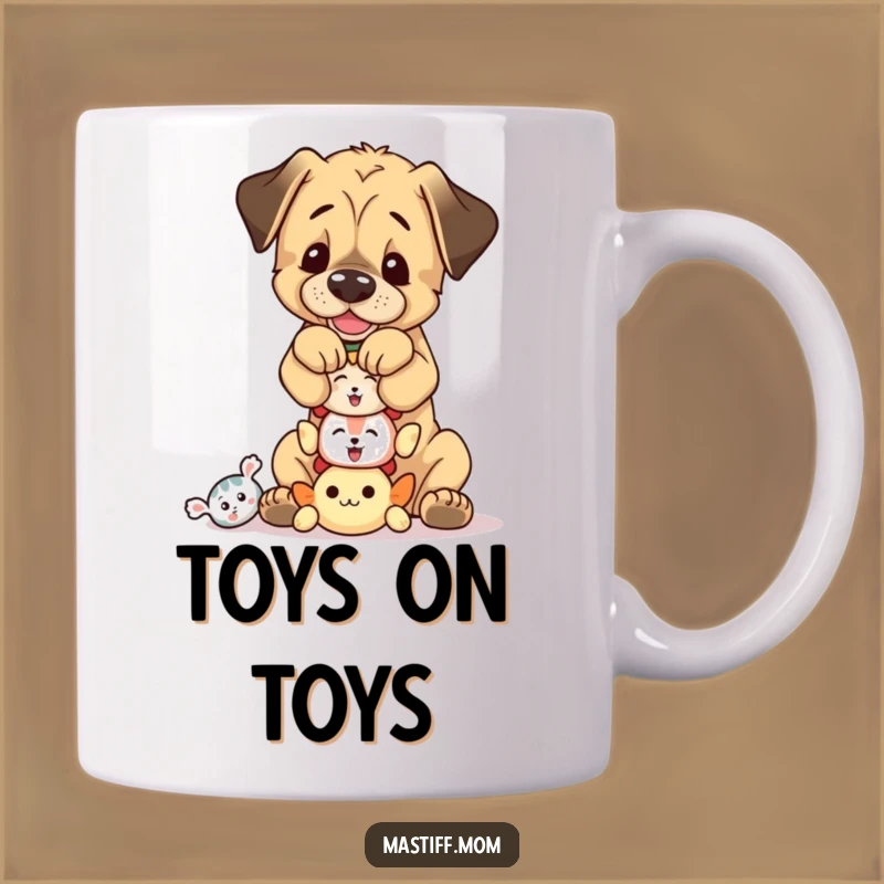 Funny Mastiff Squeaky Toy Mug: Playful Pup Balance for Joyful Mornings