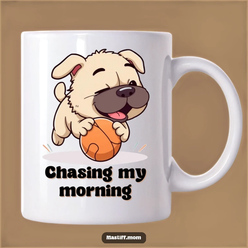 Funny Playful Mastiff Ball Mug: A Hilarious Gift for Active Dog Lovers