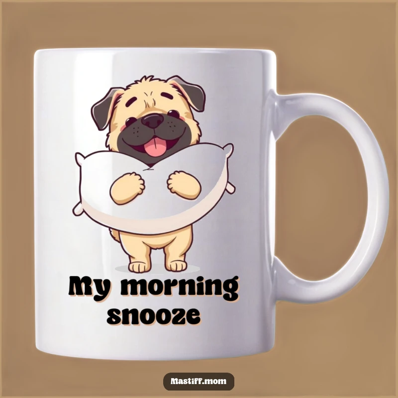 Funny Mastiff Pillow Pal Mug: A Joyful Dog's Comfort Gift