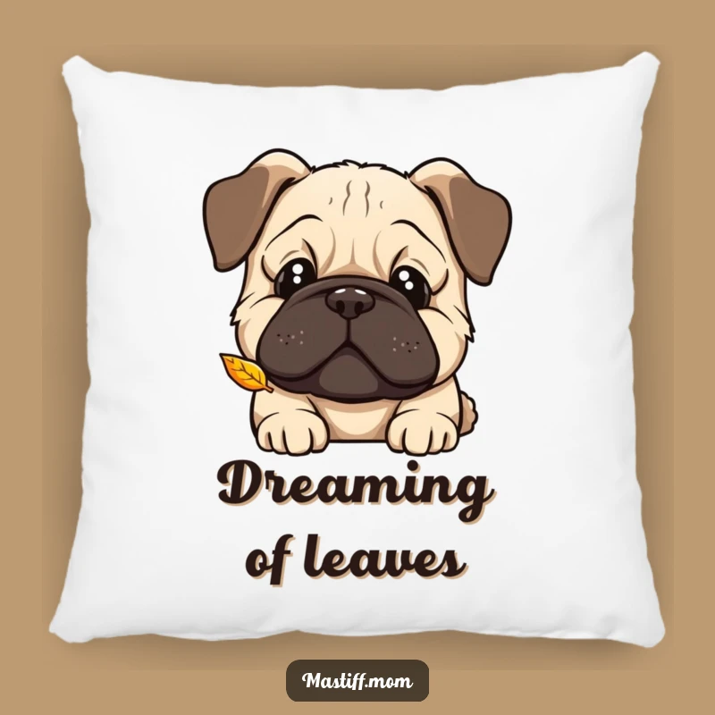 Cozy Funny Kawaii Mastiff Pillow - Curious Tilt Comfort Gift