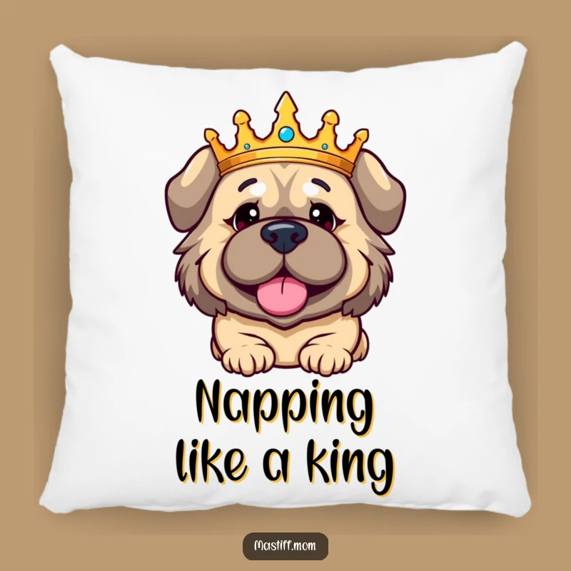 Funny Kawaii Mastiff Pillow - Regal Dog Cushion for Amused Comfort