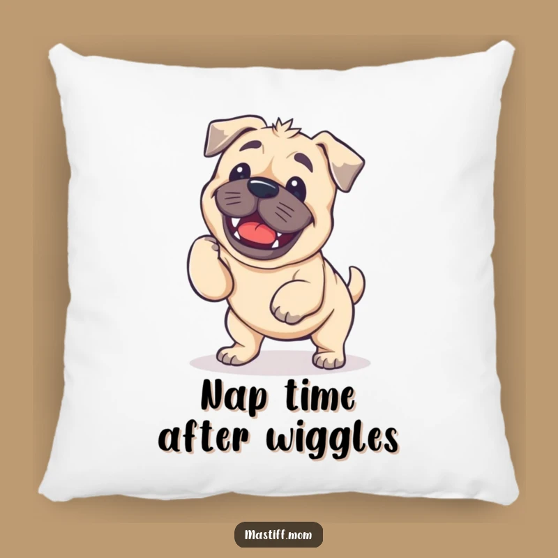 Funny Kawaii Mastiff Wiggle Pillow: Cuddle Up with This Hilarious Pup!