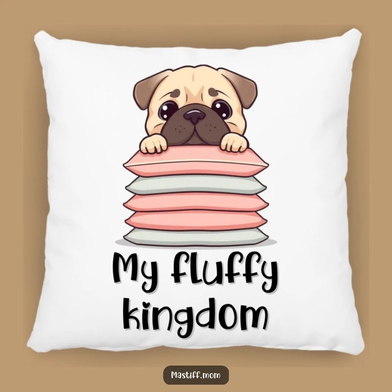 Comfy Funny Kawaii Mastiff Pillow - Cushion Peek Design, Soft & Playful Funny Gift