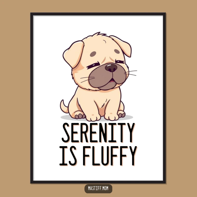 Funny Kawaii Mastiff Breeze Digital Art - Serene & Funny Download