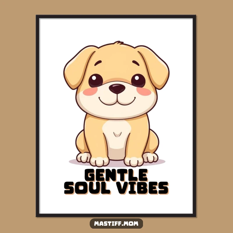 Printable Funny Gentle Giant Dog Art - Instant Warmth & Sweet Decor