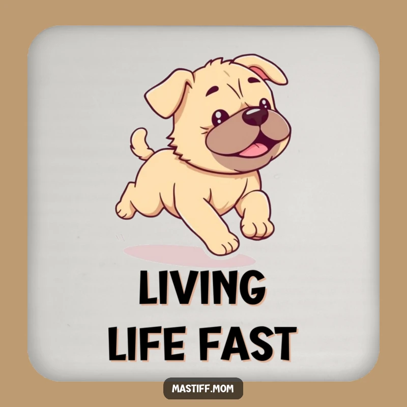 Funny Kawaii Mastiff Coasters: Protect Surfaces with Wiggly Pup Charm