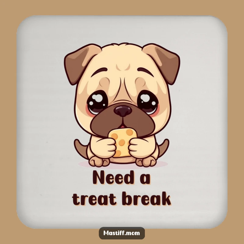 Funny Mastiff Treat Coasters: Pleading Eyes Set for Tables