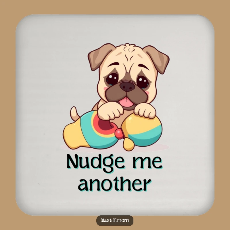 Funny Kawaii Mastiff Coasters: Protect Surfaces with Playful Puppy Charm