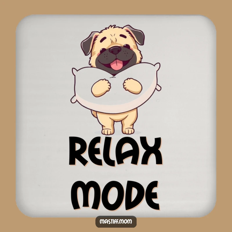 Funny Mastiff Coaster Set: Pillow Protection and Dog Lover Gift