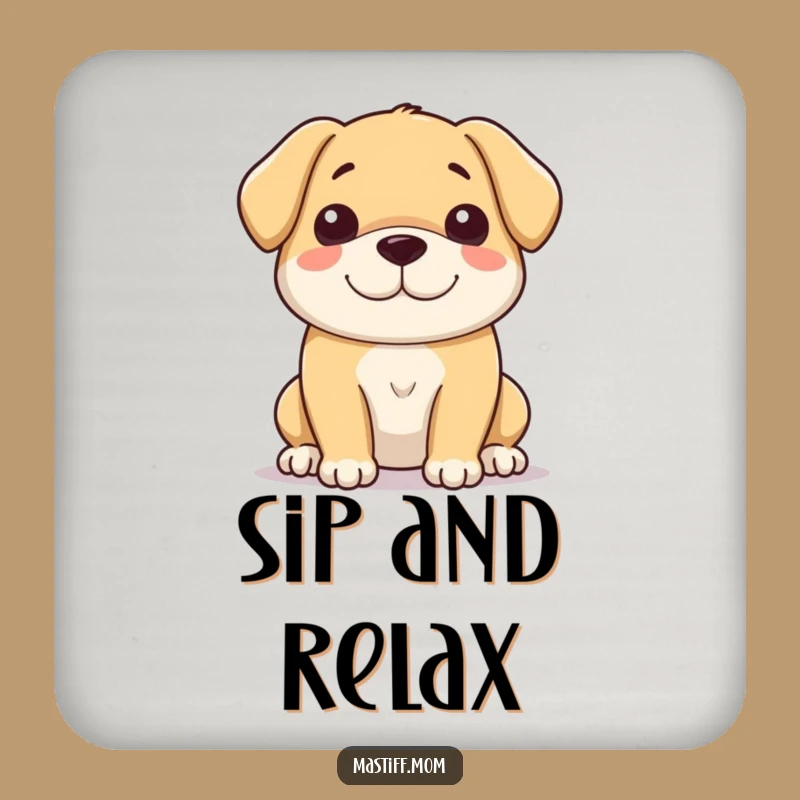 Funny Gentle Giant Dog Coaster Set - Protect Surfaces with Sweet Smiles