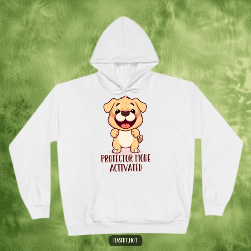 Funny Mastiff Hoodie showcasing a cute, joyful, and protective Mastiff character in a heartwarming stance.
