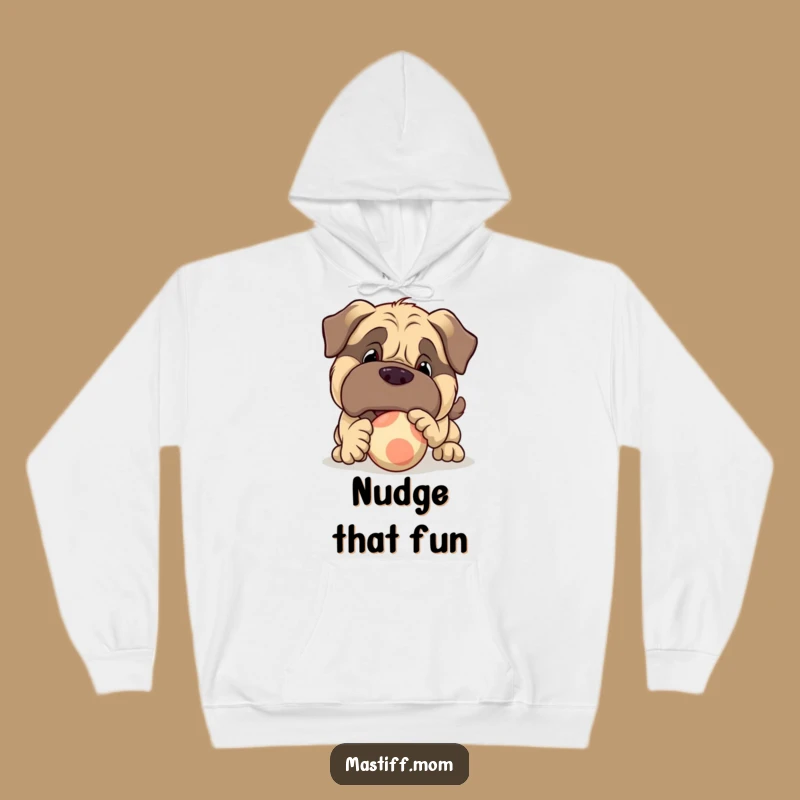 Funny Mastiff Ball Hoodie - Cozy Playful Dog Sweatshirt Gift