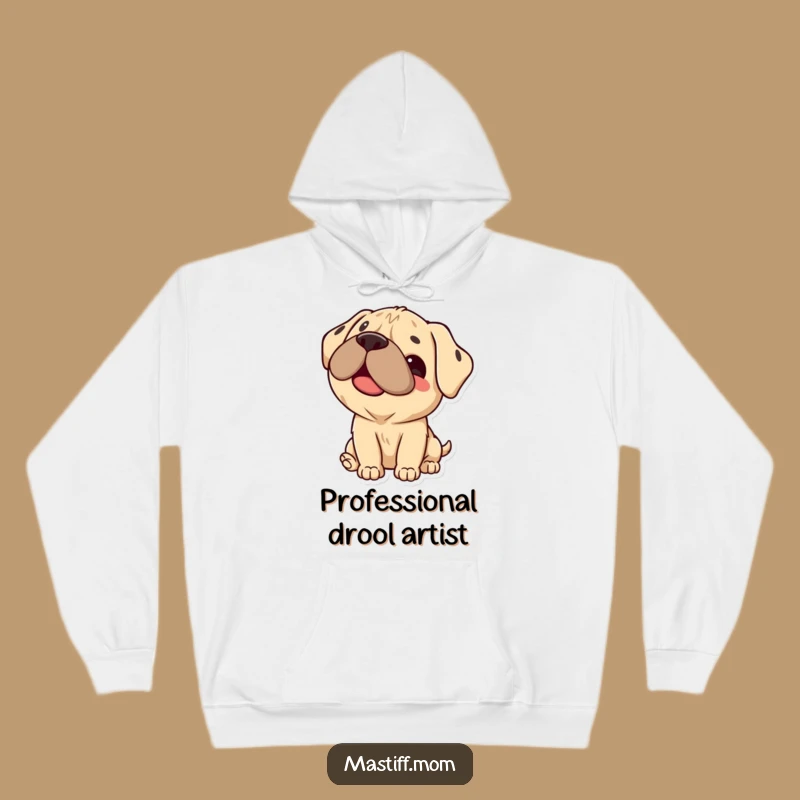 Funny Kawaii Mastiff Hoodie: Cozy Up with a Happy Licking Dog Design
