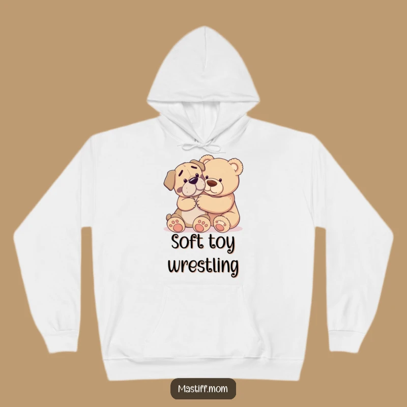 Cozy Funny Mastiff & Teddy Bear Hoodie - Warm & Hilarious Gentle Giant Gift