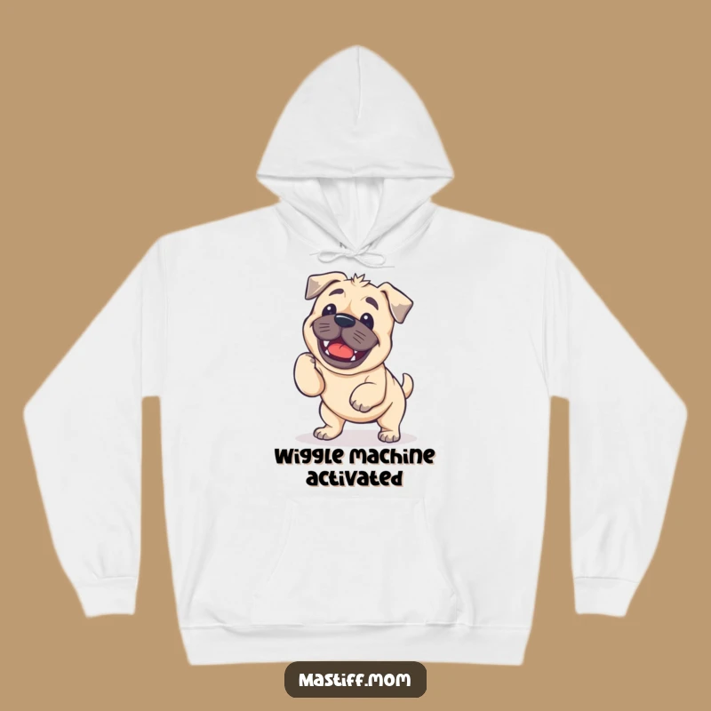 Funny Kawaii Mastiff Wiggle Hoodie: Cozy Up with This Hilarious Canine Companion!