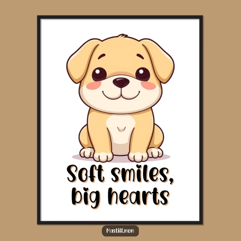 Free Printable Wall Art: Gentle Giant Dog, Soft Smile Downloadable Art!