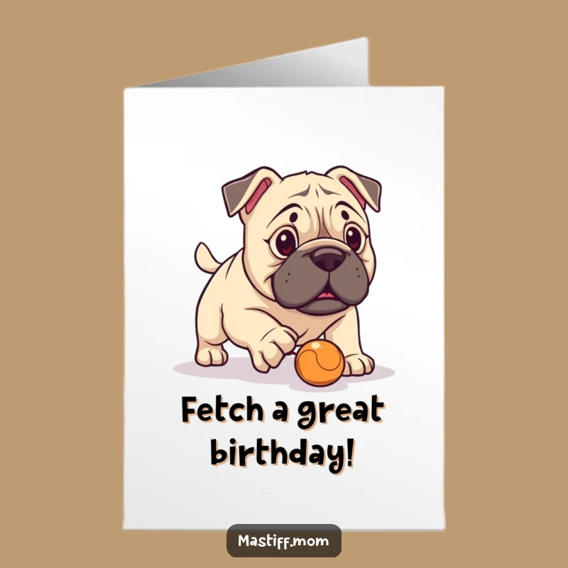 Free Printable Mastiff Birthday Card - Funny Fetch Fail Corgi, Hilarious Downloadable Gift