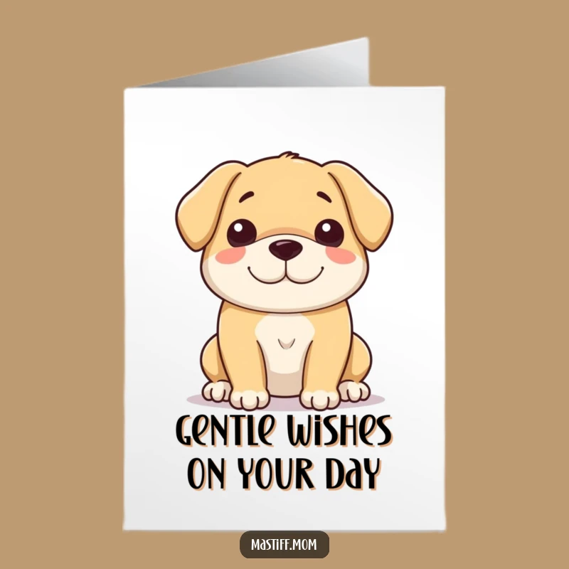Free Printable Birthday Card: Gentle Giant Dog, Sweet Smile Downloadable Gift!