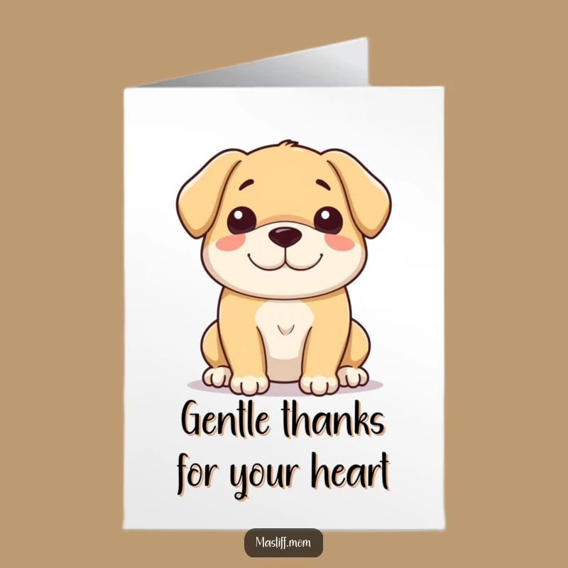 Free Printable Thank You Card: Gentle Dog Smile, Kind Downloadable Gift!