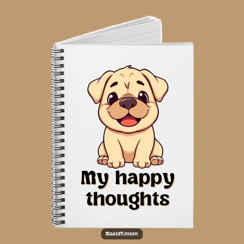Funny Mastiff Breathe Deep Notebook: Stylized Sighing Dog Journal Gift