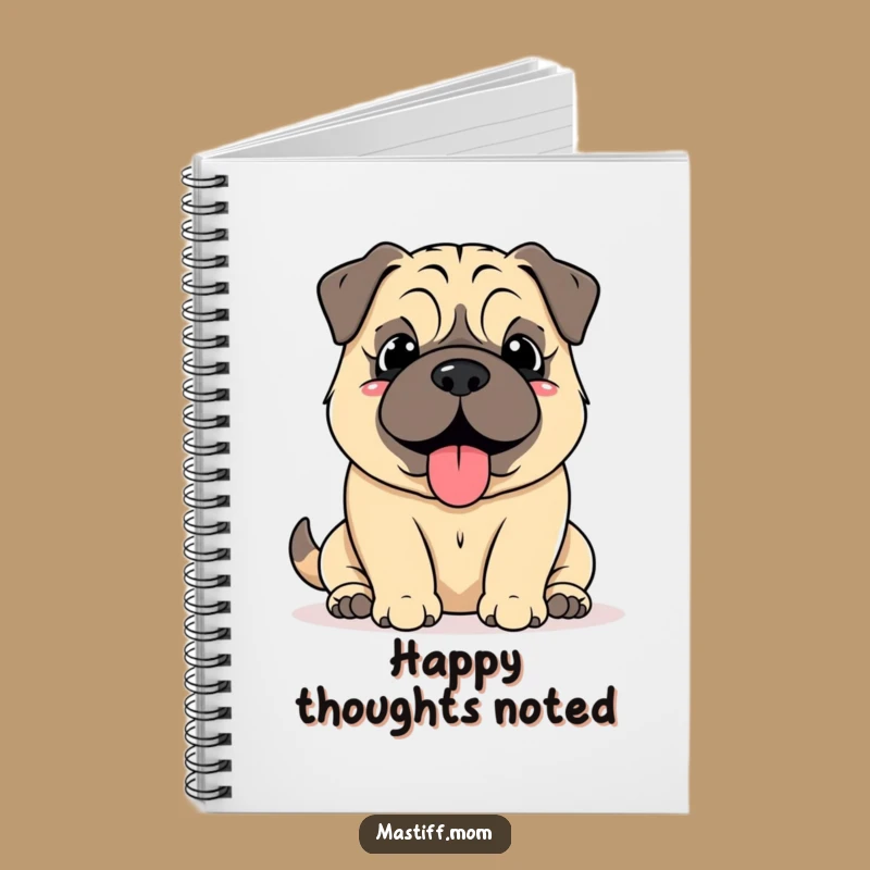 Funny Mastiff Grumble Notebook: Happy Journal for Calm Thoughts