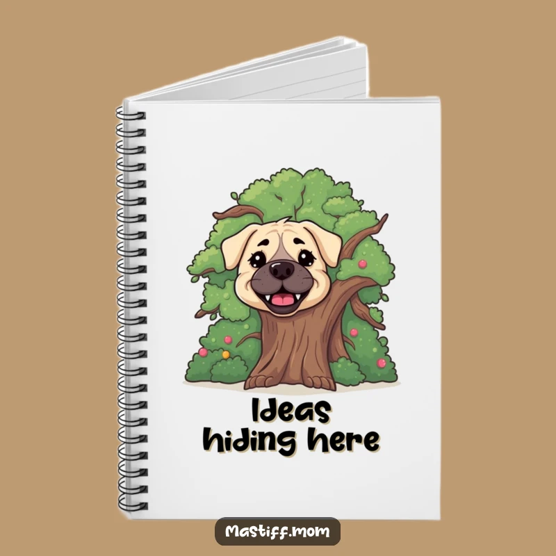Funny Happy Mastiff Notebook: Peek-a-Boo Ideas, A Playful Funny Gift