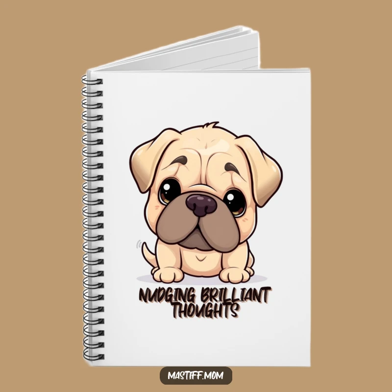 Funny Kawaii Mastiff Gentle Nudge Notebook: Jot Down Loving Thoughts
