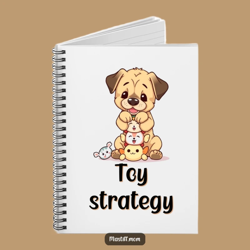 Funny Mastiff Toy Balance Notebook: Jot Down Ideas with Pup Playfulness