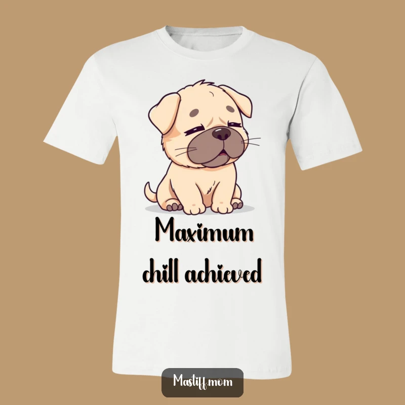 Funny Kawaii Mastiff Breeze Bliss T-Shirt - Relaxing Dog Lover Tee