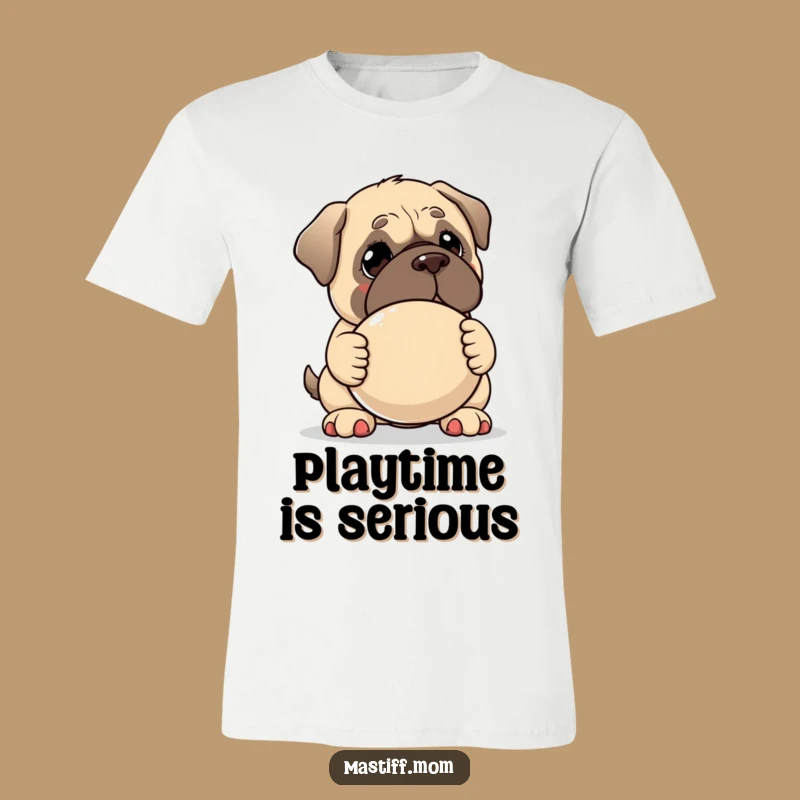 Funny Kawaii Mastiff Squeaky Toy T-Shirt - Cute Dog Tee for Gentle Giants