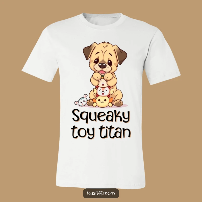 Funny Mastiff Toy Balance T-Shirt: Playful Pup Humor for Dog Fans