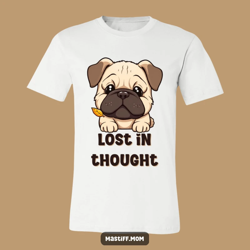 Funny Kawaii Mastiff Leaf T-Shirt - Curious Tilt Style Gift