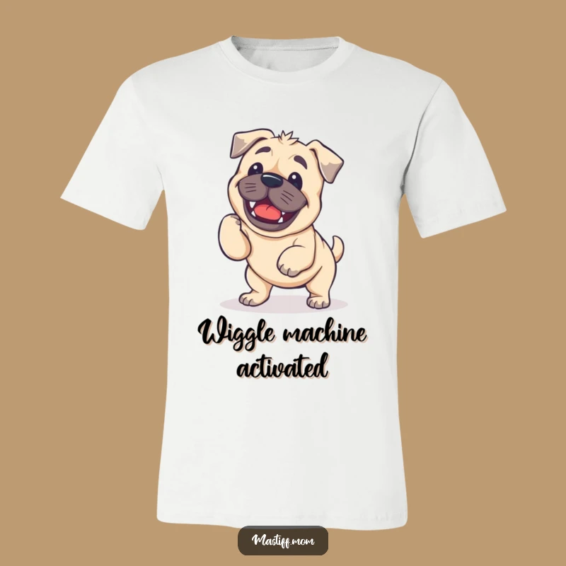 Funny Kawaii Mastiff Wiggle Tee: Wear Your Enthusiasm with This Adorable Shirt!