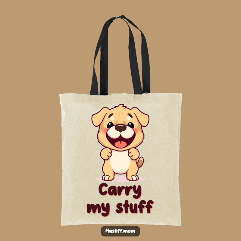 Funny Mastiff Tote Bag: Joyful Protective Dog Accessory Gift