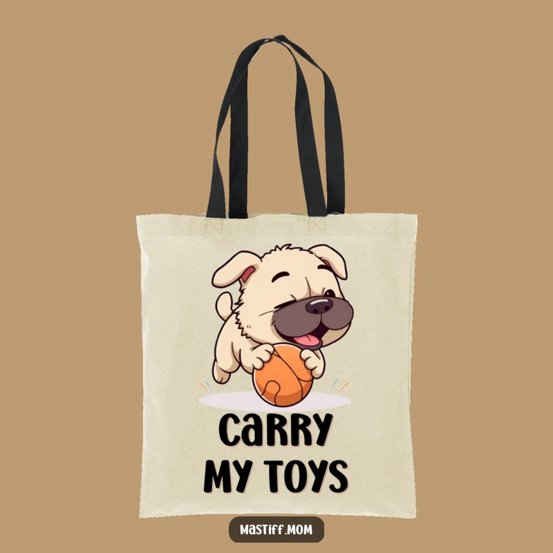 Funny Playful Mastiff Ball Tote Bag: Carry Your Playtime Essentials Gift