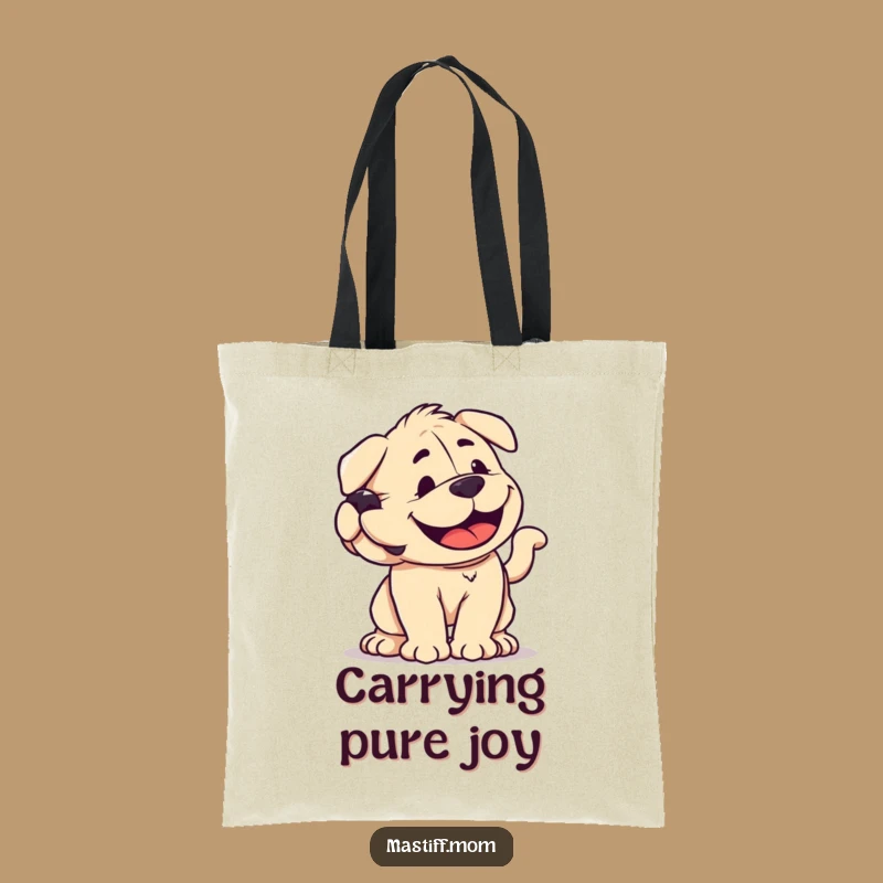 Funny Mastiff Tail Wag Tote Bag - Cute Happy Dog Bag Gift